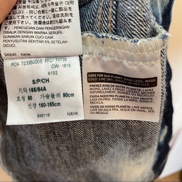 Levi’s Bleach Tie Dyed Jean Jacket Denim Small - Picture 11 of 11